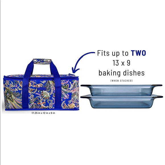 NWT Vera Bradley Blue Casserole Carrier - Picture 3 of 6